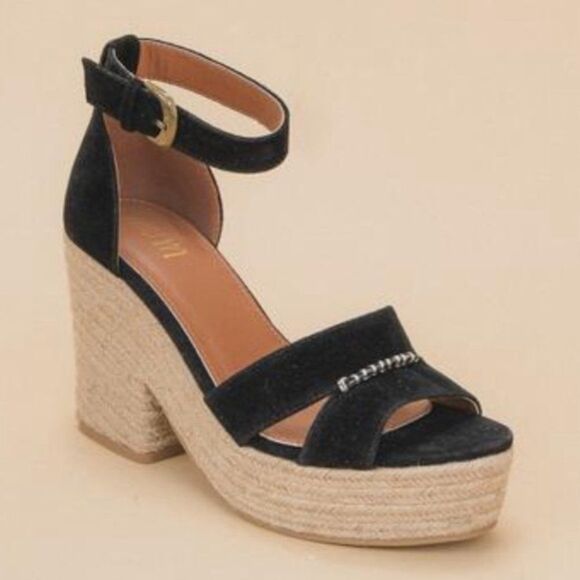 Mi iM "Lynn" Chunky Espadrille Wedge Heels Sz 8.5 - Picture 1 of 10